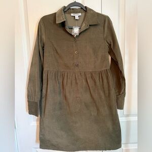 Nine West Olive Green Corduroy Dress
